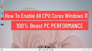 How To Enable All CPU Cores Windows 1110 amp 100 Boost PC PERFORMANCE [upl. by Naillig]