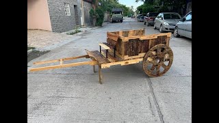 Carreta para niños adorno de jardin macetero [upl. by Kerrill]