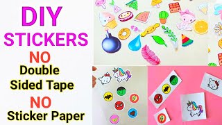 How to make stickers at home with parchment paper How to make Stickers without Sticker Paper DIY [upl. by Blanka948]