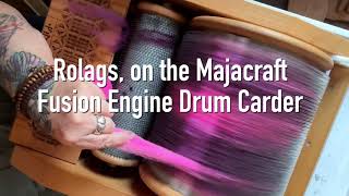 Making Rolags on the Majacraft Drum Carder [upl. by Trilbi]