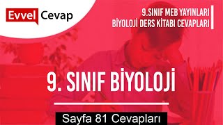 9 Sınıf Biyoloji Meb Yayınları Ders Kitabı Cevapları Sayfa 81 [upl. by Neellek]