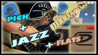 Jazz BassFlatwound strings and Pick [upl. by Wiseman]