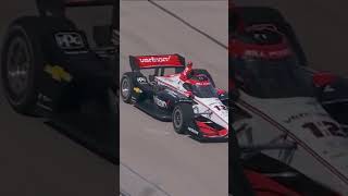 Will Power SPINS on the restart indycar racing willpower milwaukee [upl. by Medovich312]