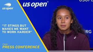 Leylah Fernandez Press Conference  2021 US Open Final [upl. by Sivlek]