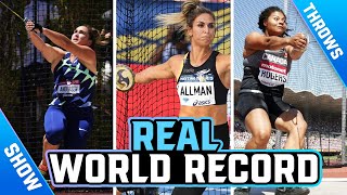 Valarie Allman Breaks REAL Discus World Record  Throws Show [upl. by Vasilek]