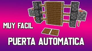 COMO HACER una PUERTA AUTOMATICA en MINECRAFT 🚀 ¡FACIL Y RAPIDO [upl. by Einoj]