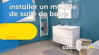 Comment poser un meuble vasque dans une salle de bains  Castorama [upl. by Dorothee690]