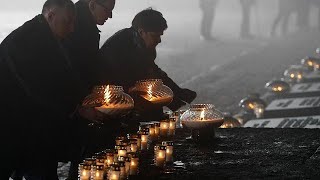 Lhommage aux victimes de lHolocauste à Auschwitz [upl. by Anitram]