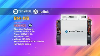 iBeLink BMN3 CKB Miner 25Ths 3300W Miner Setup [upl. by Aileek]