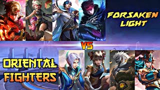 MOBILE LEGENDS FORSAKEN LIGHT VS ORIENTAL FIGHTERS [upl. by Koralle]