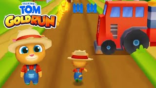 Talking Tom Gold Run Gameplay Walkthrough Part 9 AndroidiOS Gingers Farm  Full Screen [upl. by Ardnasirk]