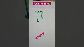 Full Form of MD anuragkumarprashant viralvideo ytshorts education shorts [upl. by Yhtamit]