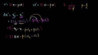 Transformación de Lorentz para cambio de coordenadas  Física  Khan Academy en Español [upl. by Clywd]