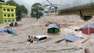 Mass evacuation in Nepal Mountains rivers and dams collapse Kathmandu sinks badly [upl. by Weinstock577]