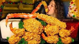 KING CRAB SEAFOOD BOIL MUKBANG  SEAFOOD  MUKBANG  DESHELLED LOBSTER  SEAFOOD BOIL  ASMR EATING [upl. by Fairfax582]