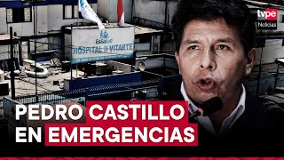 Pedro Castillo fue trasladado a emergencias del Hospital II de Vitarte de EsSalud [upl. by Clarissa774]