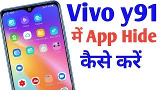 How to hide app in vivo y91  Vivo Y91 me app hide kaise kare [upl. by Berkin]