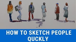 Sketching People Quickly  Outlining Technique [upl. by Annayehc]