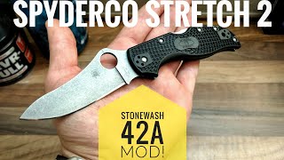 Spyderco Stretch 2 Review  im EDC unschlagbar mit §42a Mod [upl. by Sadick]