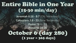 October 6  Entire Bible in One Year 15 minday audio [upl. by Warfeld]