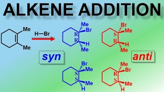 Addition Reactions of Alkenes Hydrohalogenation HX [upl. by Elisee]