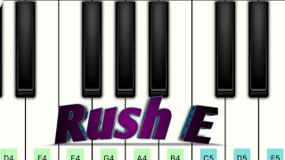 World hardest song RUSH E how to play in piano 🎹 tutorial [upl. by Sadinoel]