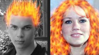 Tutorial Photoshop CS3  Flaming hair [upl. by Esiuolyram728]