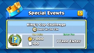 Clash Royale  KINGS CUP CHALLENGE New Gameplay [upl. by Scammon]