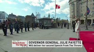 Vice Regal Salute  Throne Speech Canada 2020 [upl. by Enihpesoj]