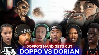 Dorian cuts Doppos Hand  BAKI Ep 4 Reaction Highlights [upl. by Johanna]