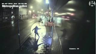 Brixton gun attack captured on CCTV [upl. by Rutherfurd]