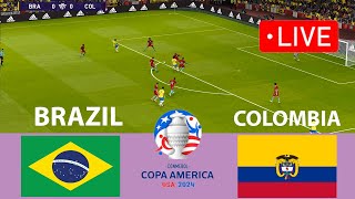 🔴BRAZIL vs COLOMBIA LIVE FOOTBALL MATCH TODAY I Brazil Football Live I eFootball Pes 21 Gameplay [upl. by Ahtreb]