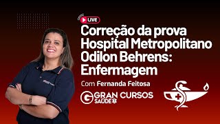 Correção da prova Hospital Metropolitano Odilon Behrens  Enfermagem com Prof Fernanda Feitosa [upl. by Yttig]