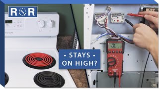 Electric Stove Stays on High  Troubleshooting  Repair amp Replace [upl. by Duke]