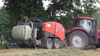 Combi presse Kuhn enrubannage sans filet tout plastique 100 pratique cuma la fourragère [upl. by Nageem]