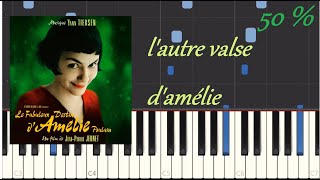 lautre valse damélie piano tutorial Synthesia 50 [upl. by Redliw]