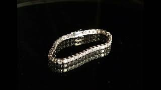 CI0001950  152 grams 18 carat White Gold Lab Grown Diamond Tennis Bracelet [upl. by Nah]