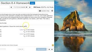 Performing hypothesis testing on standard deviations of drivethru service times [upl. by Ruenhs]