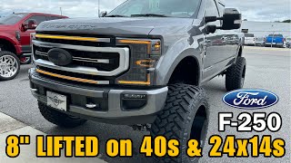 Ford F250 Platinum 8” LIFTED on 40s and 24x14sCarbonized Gray Super Duty [upl. by Napoleon999]