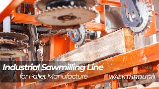 WoodMizer TVS HD Industrial Sawmilling Line for Pallet Manufacture  WoodMizer Europe [upl. by Okomom559]