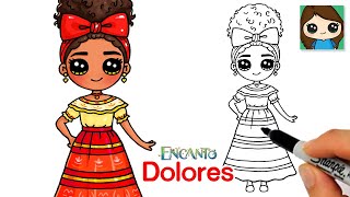 How to Draw Dolores Madrigal👂Disney Encanto [upl. by Aical347]