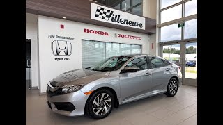 Honda Civic EX 2016 avec 68 000 kms chez Villeneuve Honda de Joliette [upl. by Merton]