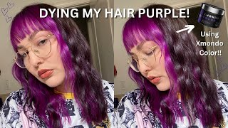 DYING MY HAIR PURPLE USING XMONDO COLOR  AMETHYST XMONDO  WAVETECH WAVE MASK REVIEW [upl. by Michelina]