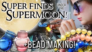 Mudlarking under the Super Moon  Making BEADS BOTTLES amp HATPINS [upl. by Cohby]