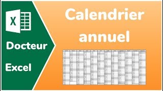 Calendrier perpétuel Excel le fichier  Docteur Excel  Calendrier 2024 [upl. by Lehctim]