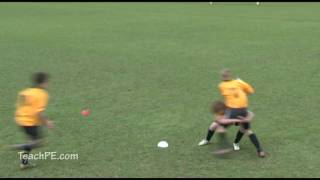 Basic Rugby Skills Offload during tackle [upl. by Assenad]