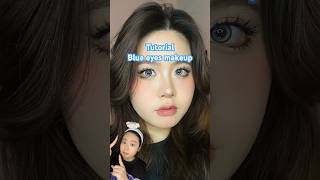 Tutorial blue eyes makeup makeup makeuptutorial trending beauty manhpotato [upl. by Aisinoid236]