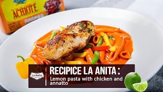 Easy recipes Lemon pasta with chicken and annatto [upl. by Winfred]