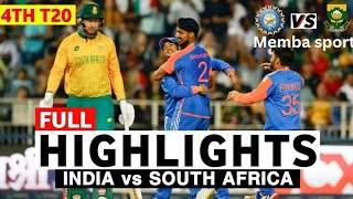 4TH T20 FULL HIGHLIGHTS INDIA VS SOUTH AFRICA  INDIA VS SOUTH AFRICA 4TH T20 HIGHLIGHTS 2024 [upl. by Karalee]