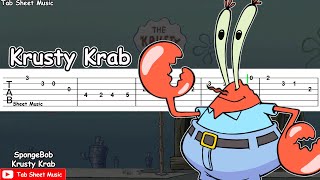 SpongeBob  Krusty Krab Theme Guitar Tutorial [upl. by Amaris]